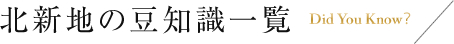 北新地の豆知識一覧